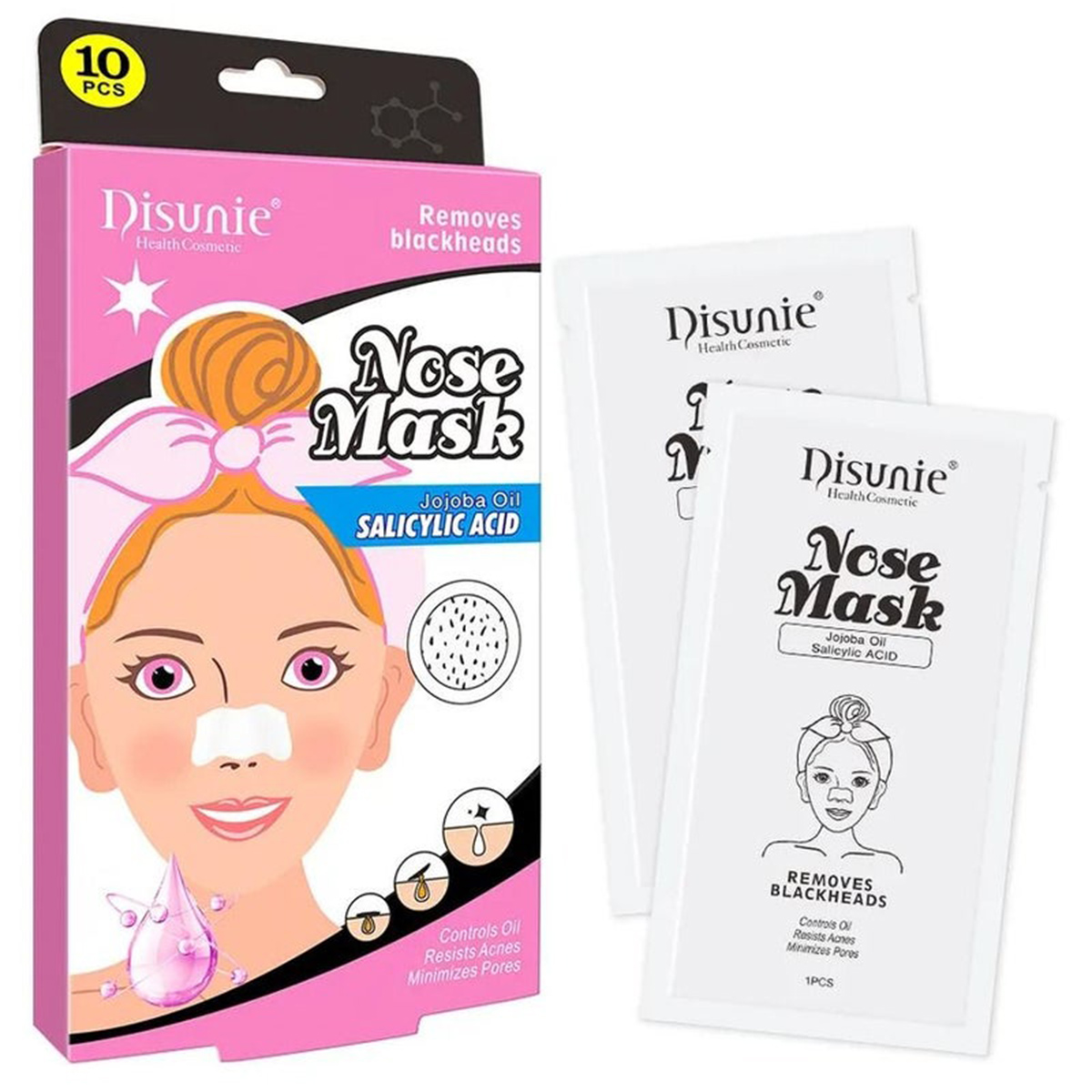 Disunie Nose Mask Jojoba Oil Salicylic Acid 10 Pieces