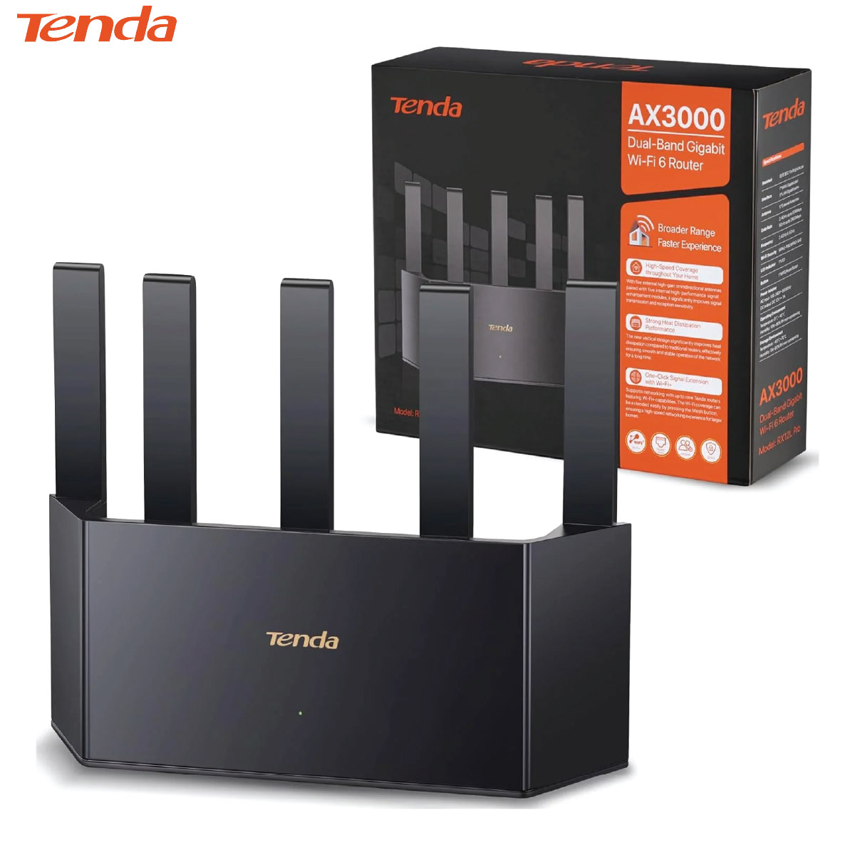 Tenda AX3000 Dual-Band Gigabit Wi-Fi Router