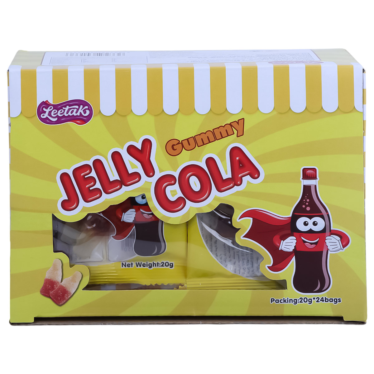 Leetak Gummy Jelly Cola 24x20g