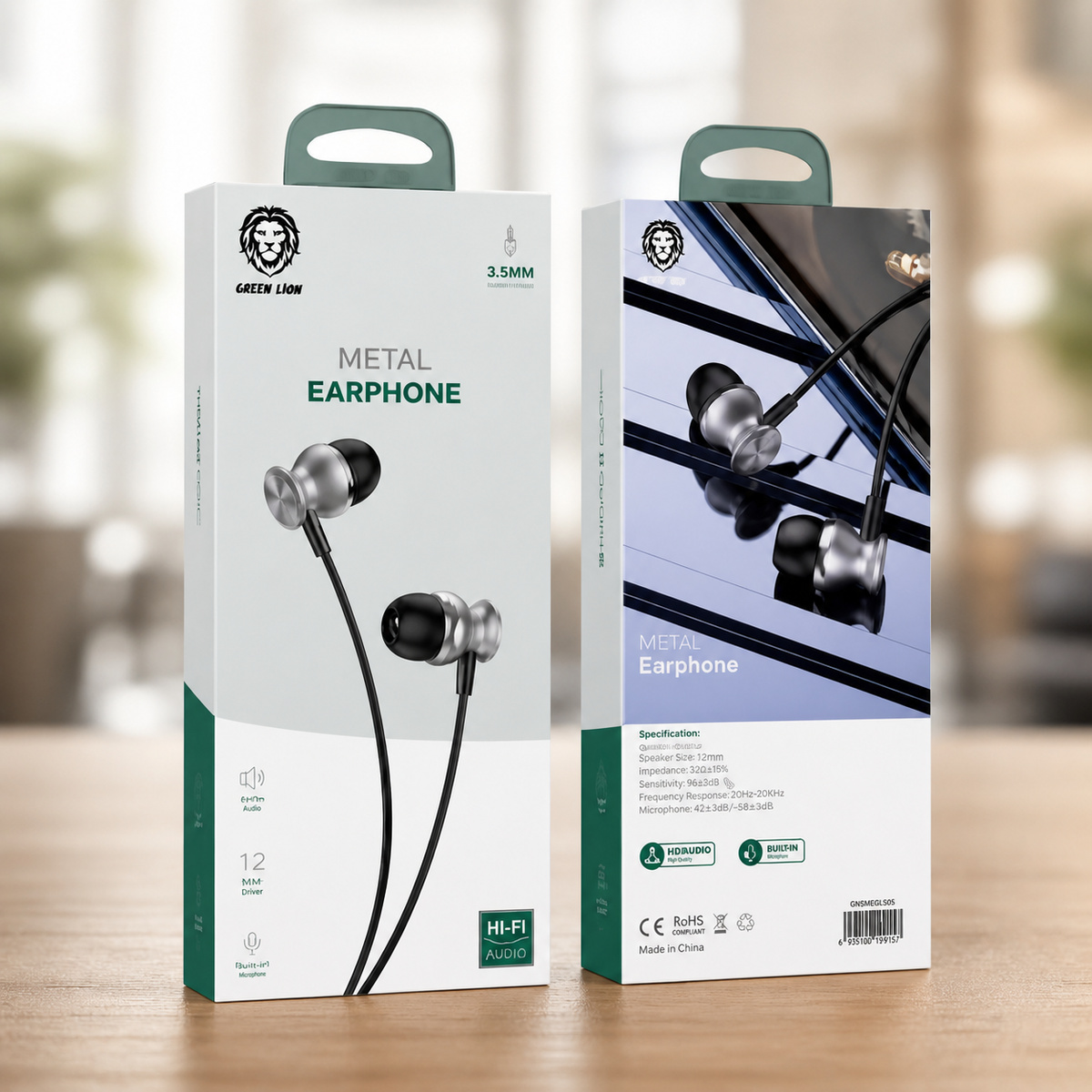 Green Lion Meatal Earphone