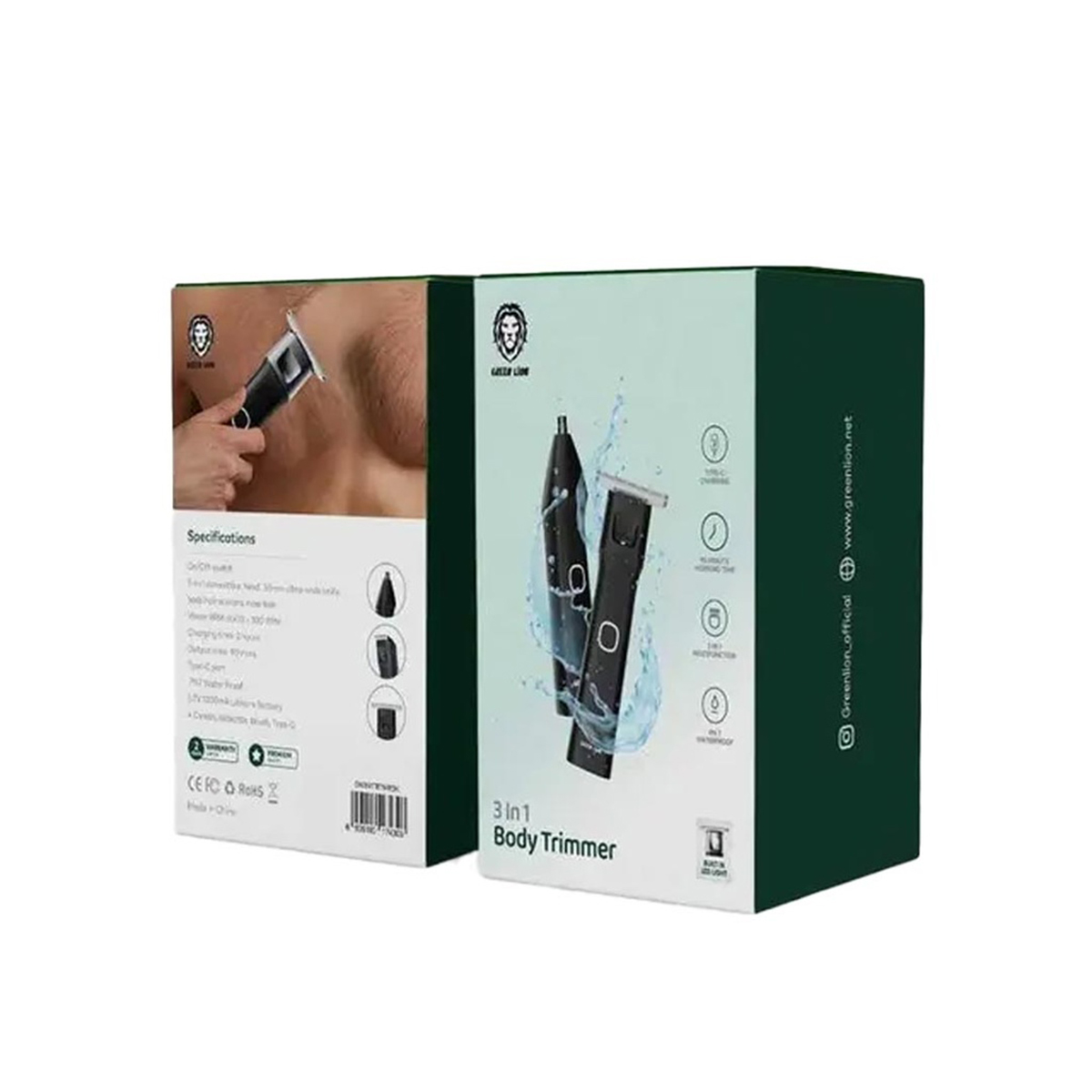 Green Lion 3 In 1 Body Trimmer 1200mAh GN3N1TRTMRBK