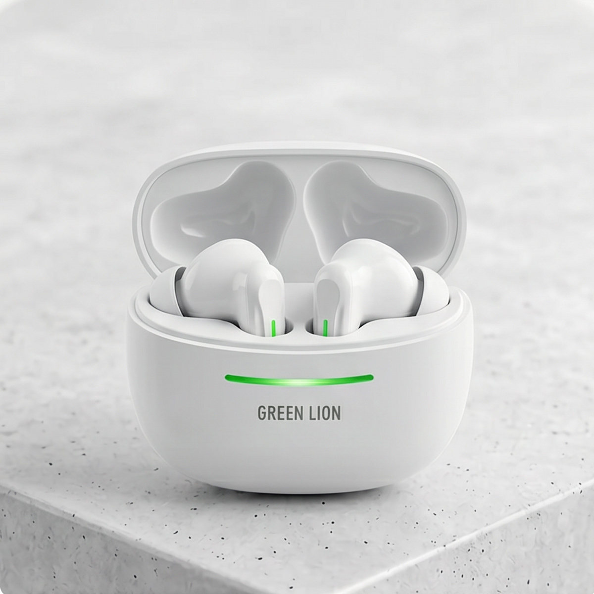 Green Lion Airbuds White