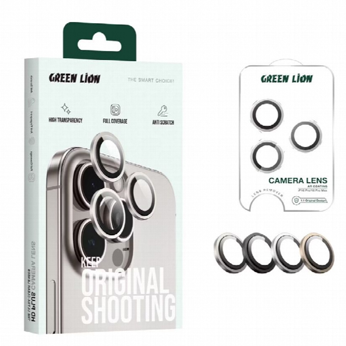 Green Lion Camera Lens Protector For Iphone 16 Pro Max