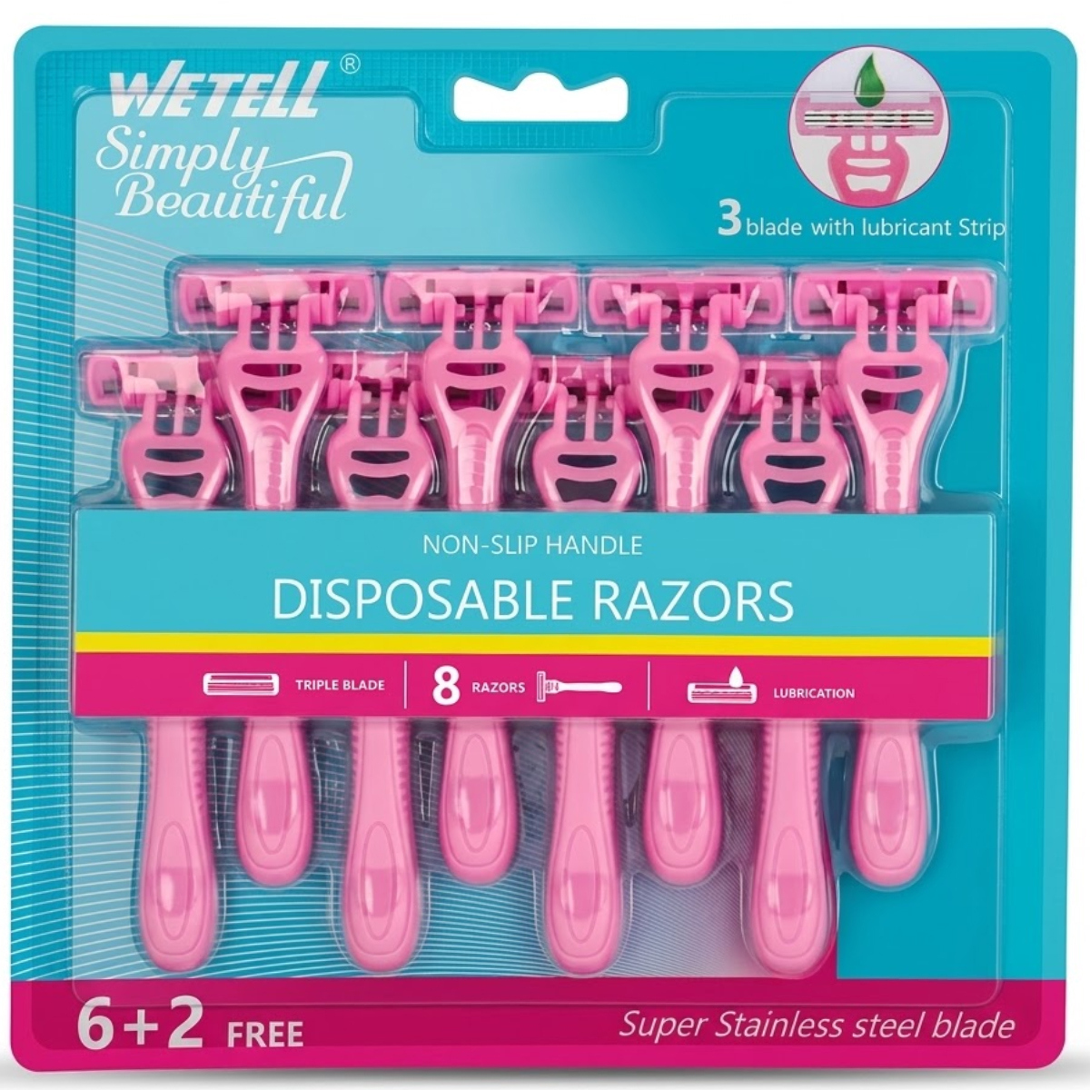 Wetell Disposable Razors Set 8 Pieces