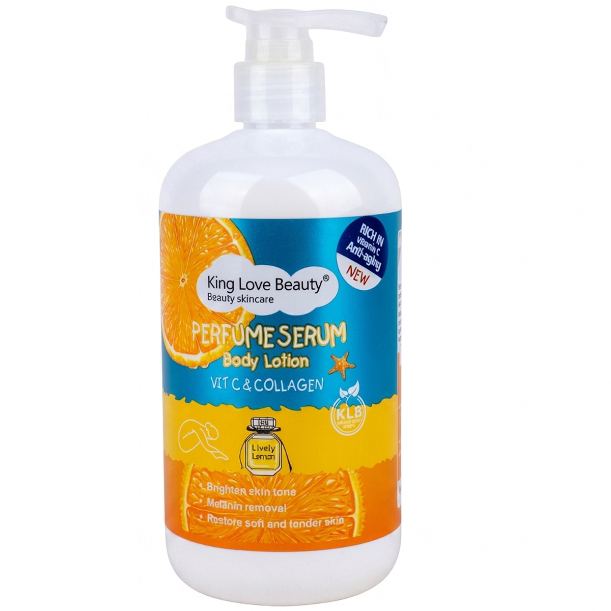 King Love Beauty Perfume Serum Body Lotion Vit C & Collagen 500ml