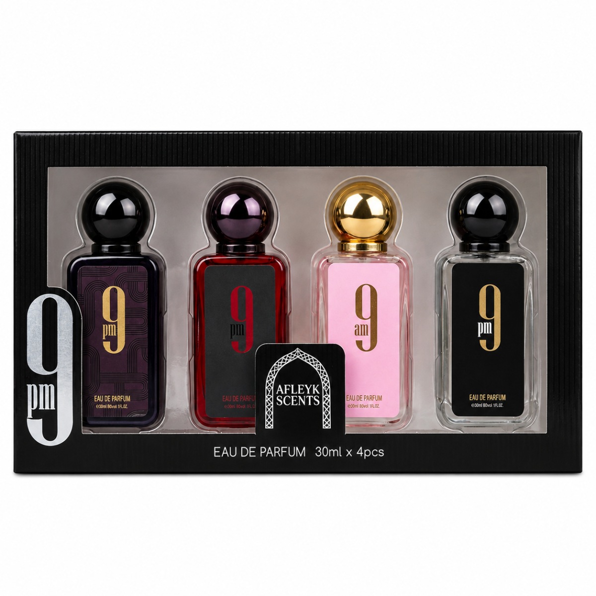 9 pm Eau de Parfum Gift Set for Men 4x30ml