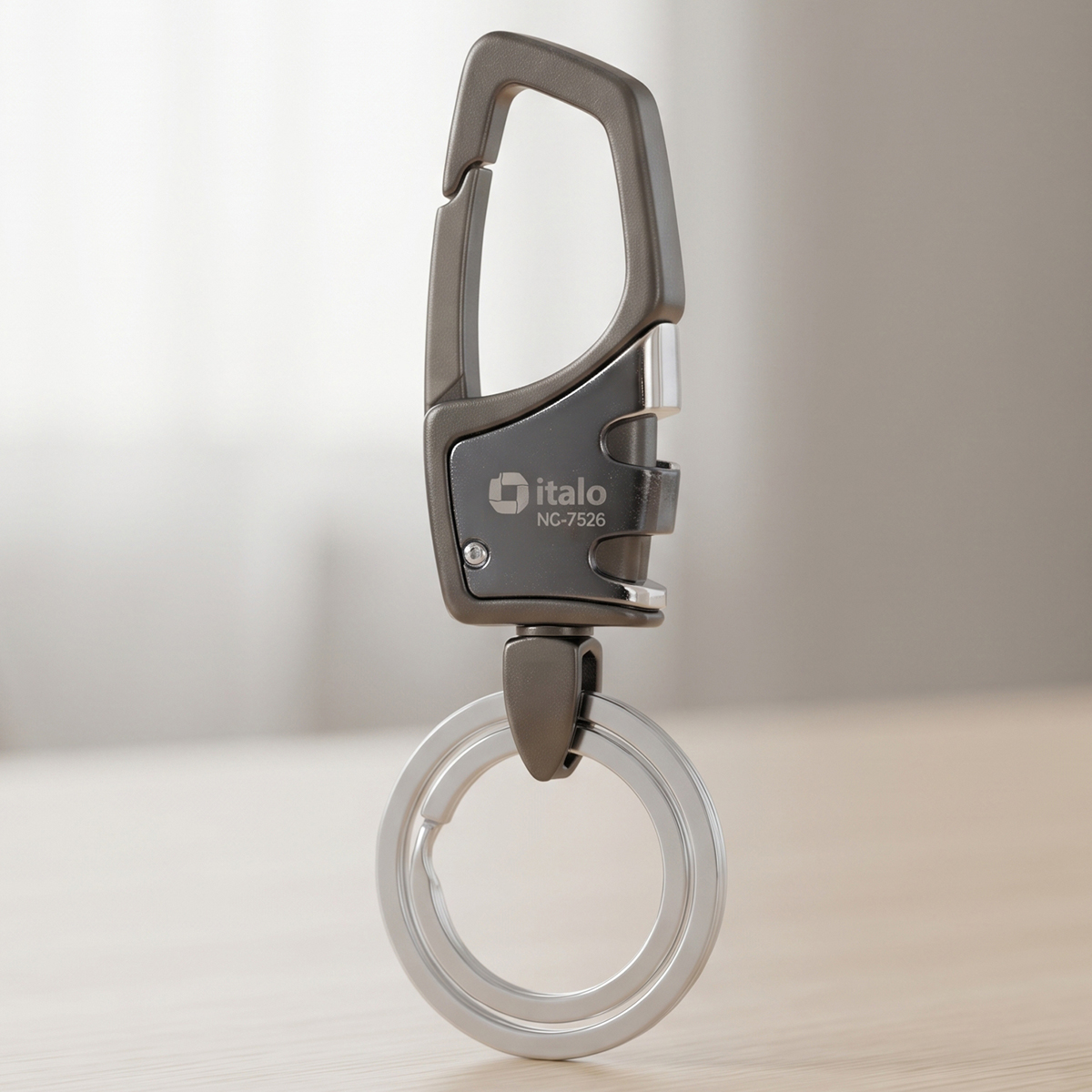 Italo Grey Metal Keychain