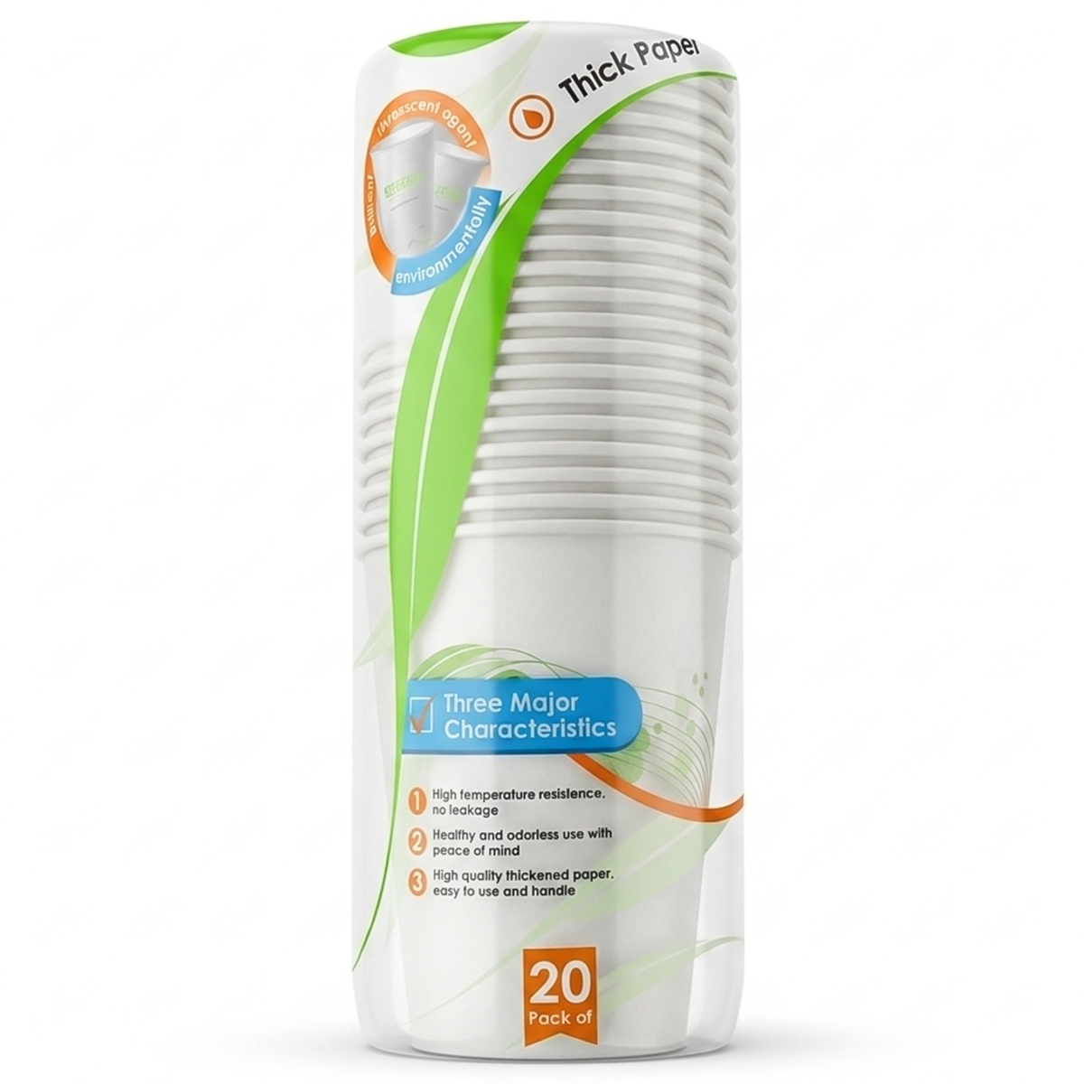4-Season Disposable Paper Cups 20 Pieces