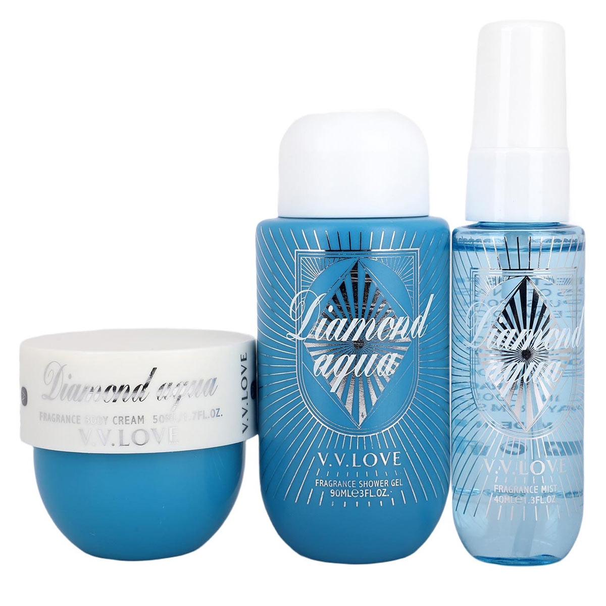 Body Line Women Perfume Shower Gel Body Cream 3pcs Set