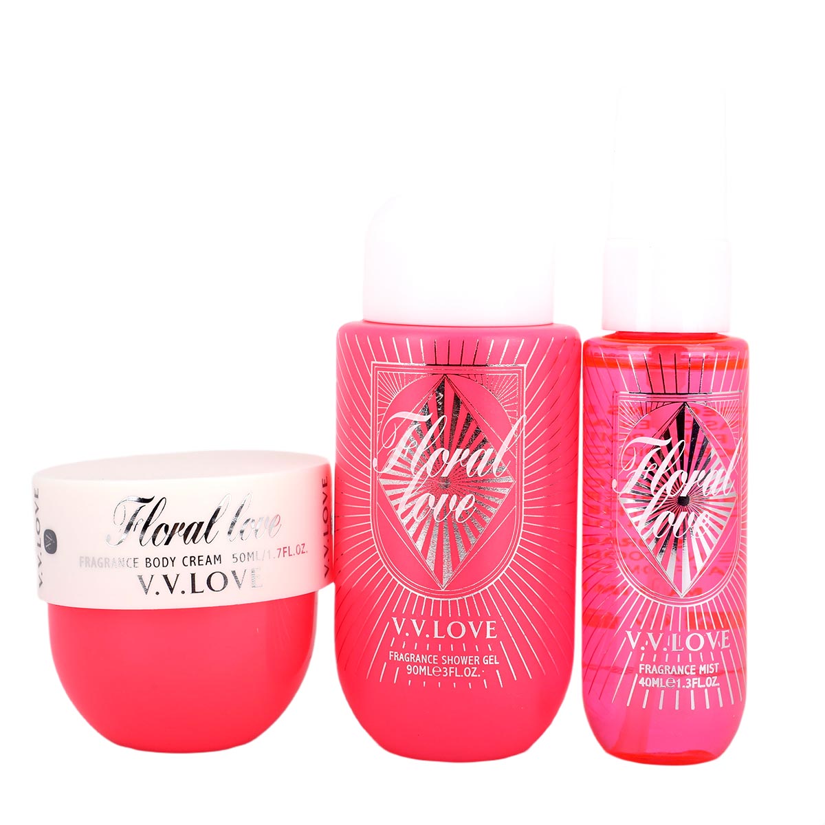Body Line Women Perfume Shower Gel Body Cream 3pcs Set