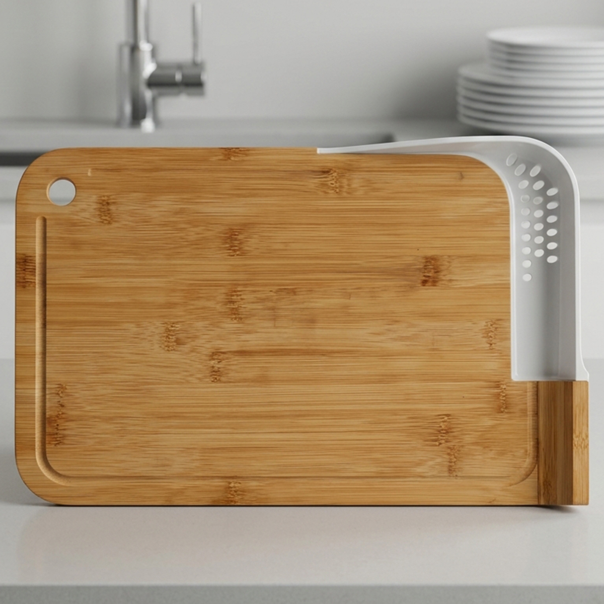 Wooden Cutting Board With Stainer