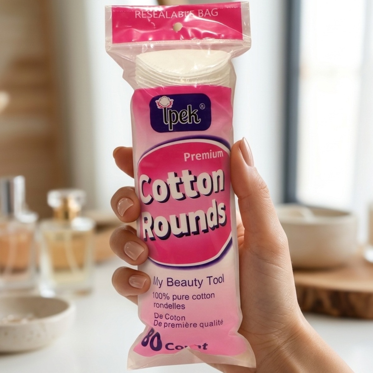 Premium Cotton Rounds 80 Count
