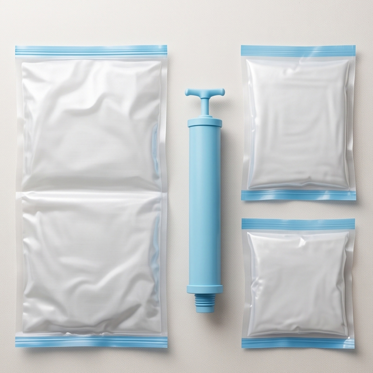 Vacuum Bag With Pump Blue