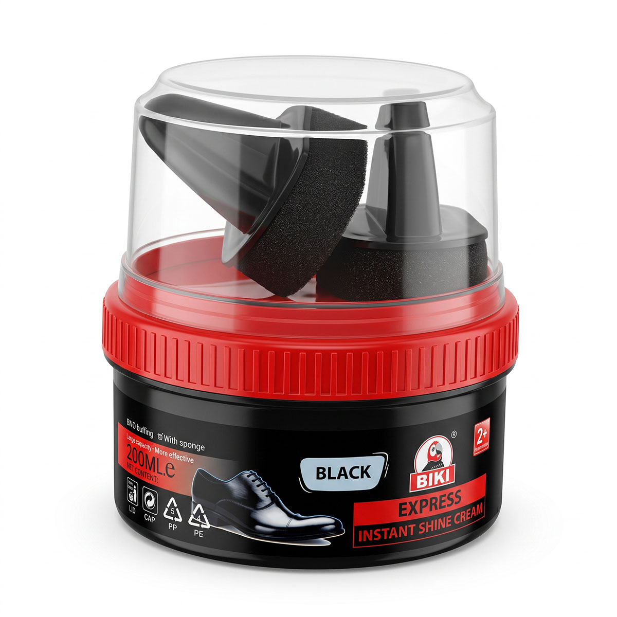 BiKi Express Instant Shine Shoe Cream Black 200ml