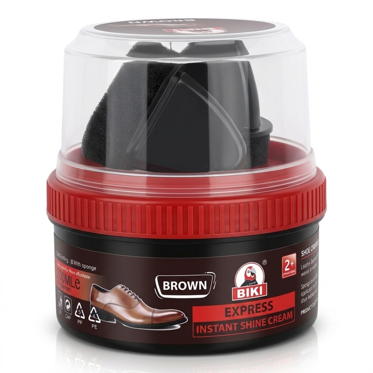 BIKI Express Instant Shine Brown Shoes Polish