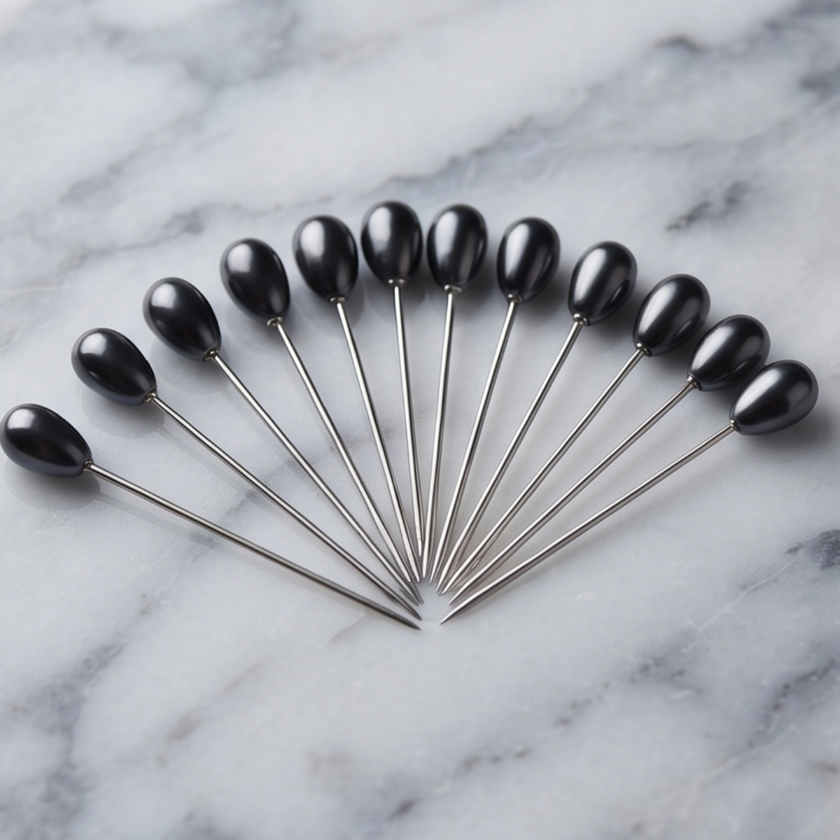 Black Pearl-Headed Pins