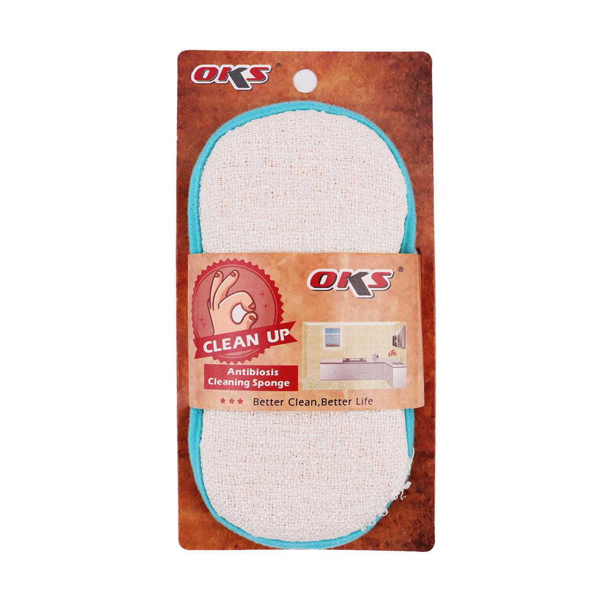 Oks Cleaning Sponge Antibiosis 1 Piece