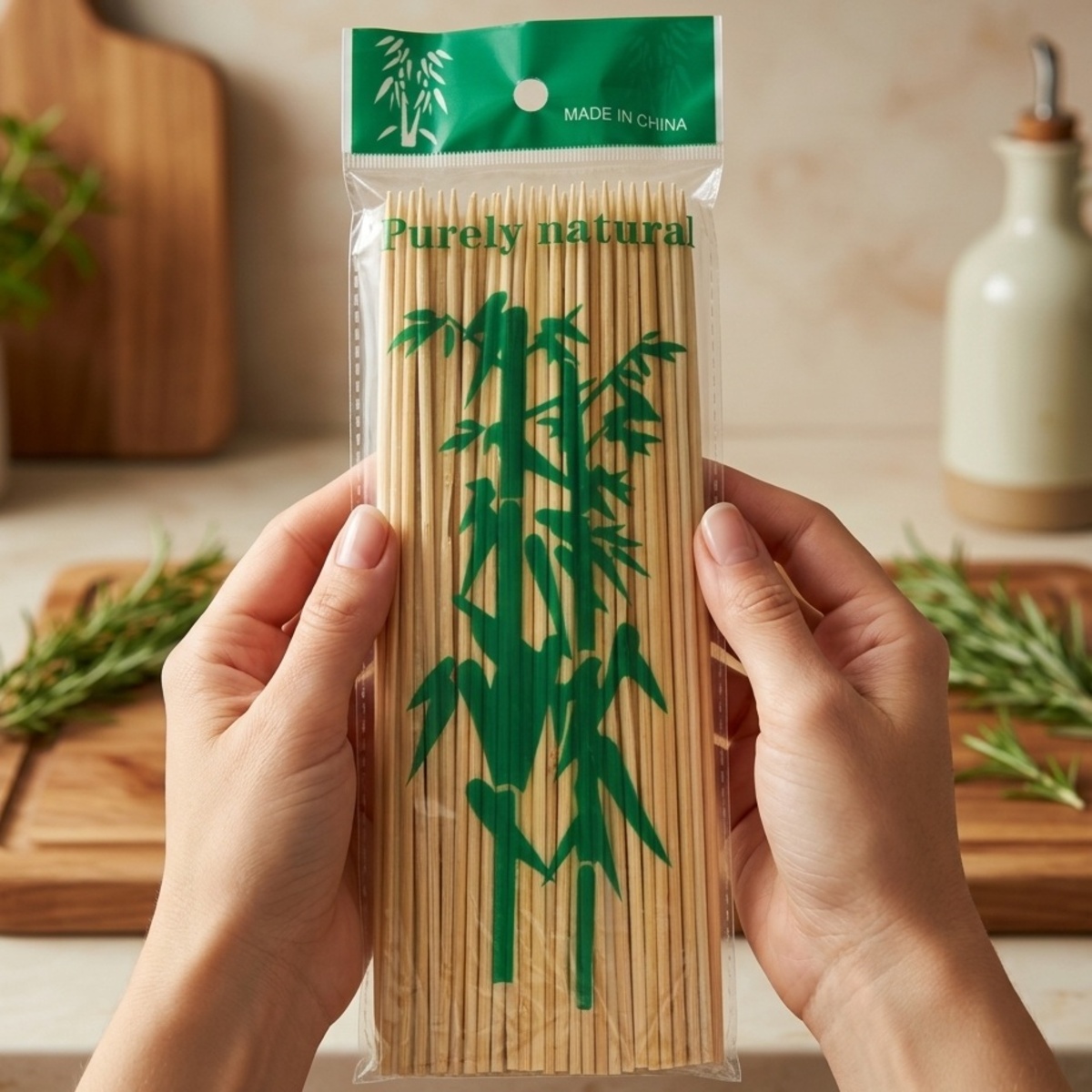 Purely Natural Bamboo Skewers 3x20g