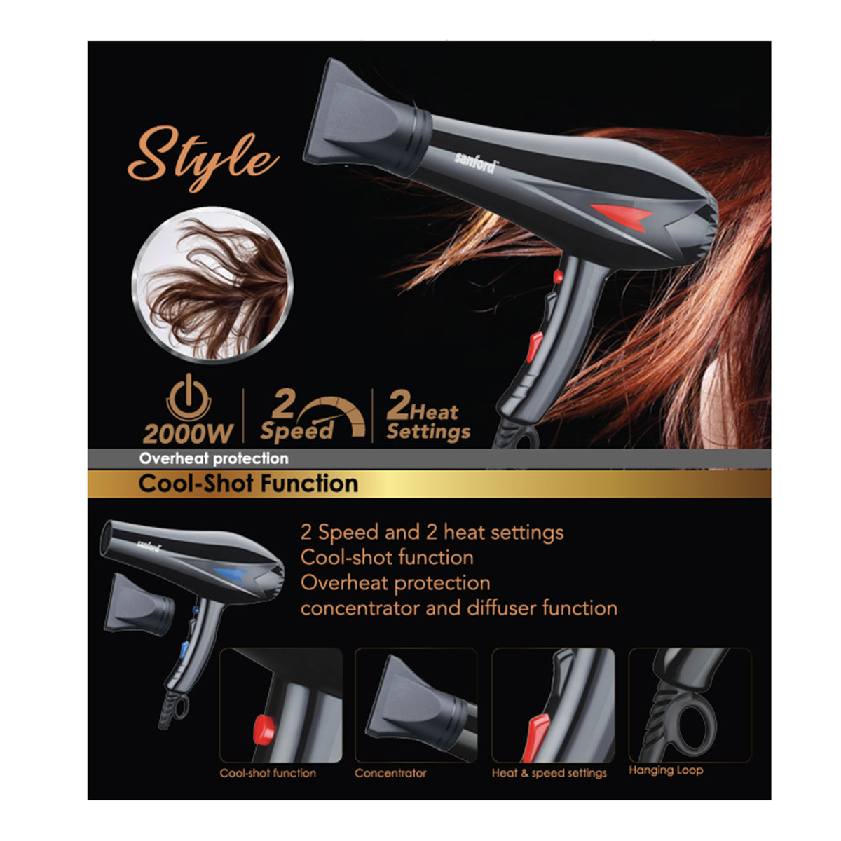 Sanford Hair Dryer 2200W