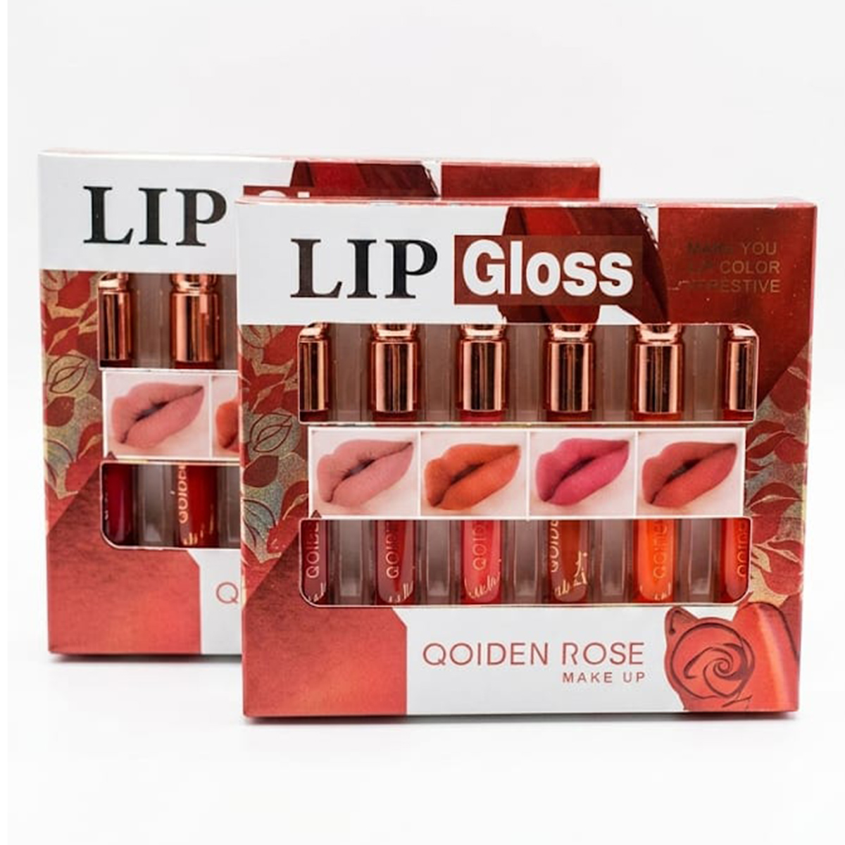 Qoiden Rose Lip Gloss Set 6 Pieces