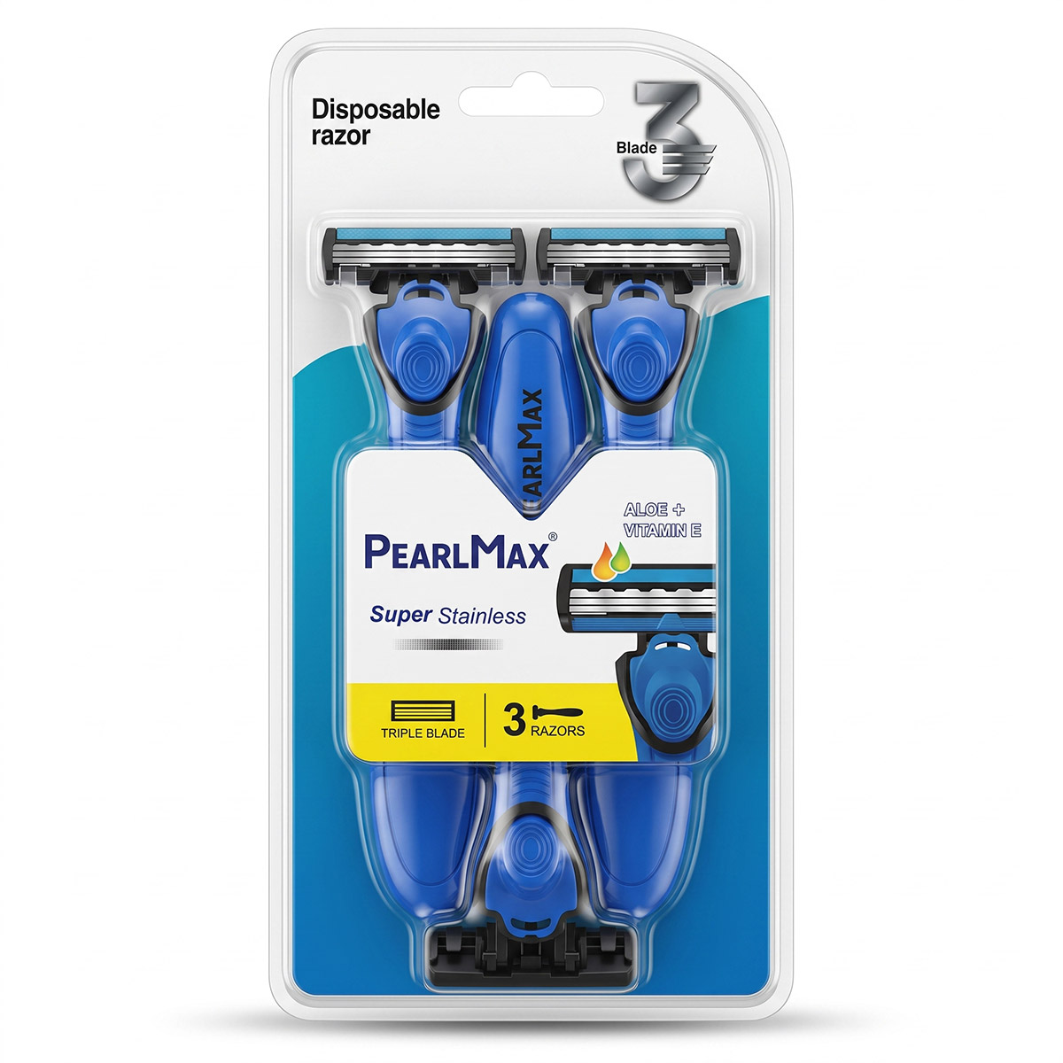 Pearl Max Disposable Razor For Men 1 x 3 Pieces
