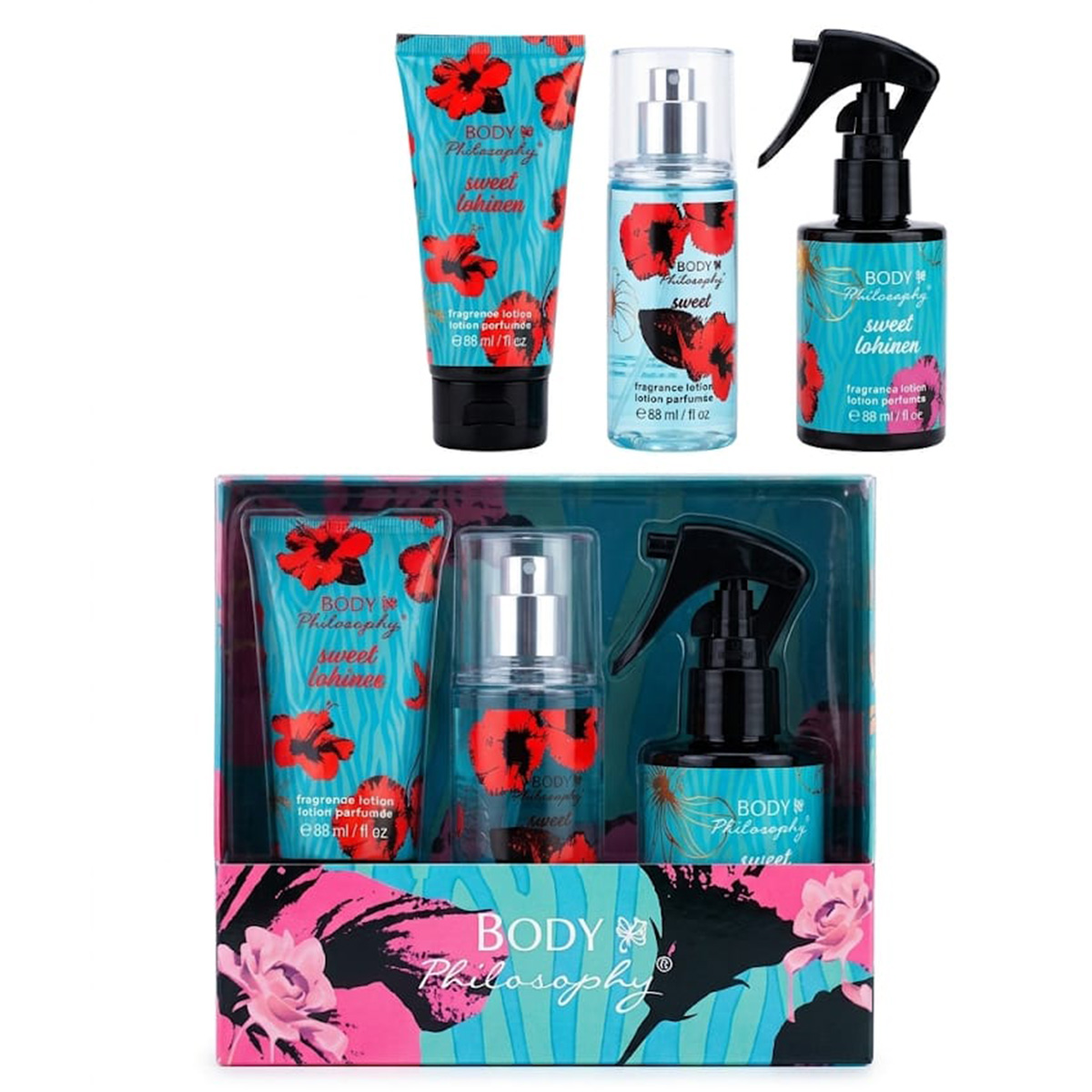 Body Line Perfume Gift Set For Women 3 Pieces