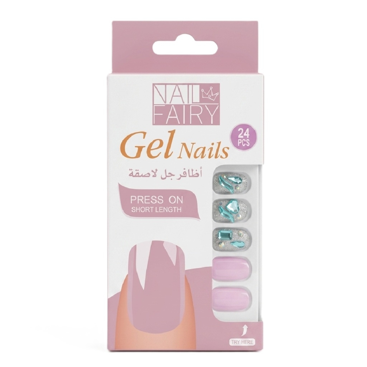 Nail Fairy Gel Nails Press On Short Length 24 Pieces