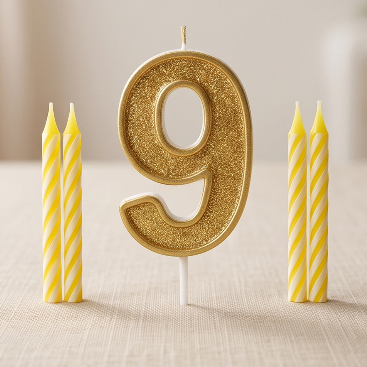 Glittered Silver Birthday Candle Number 0
