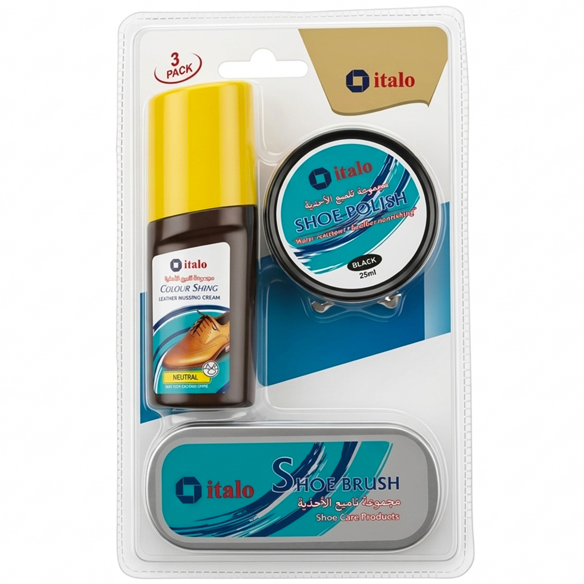 Italo Shoe Polish Kit 3 Pieces Set
