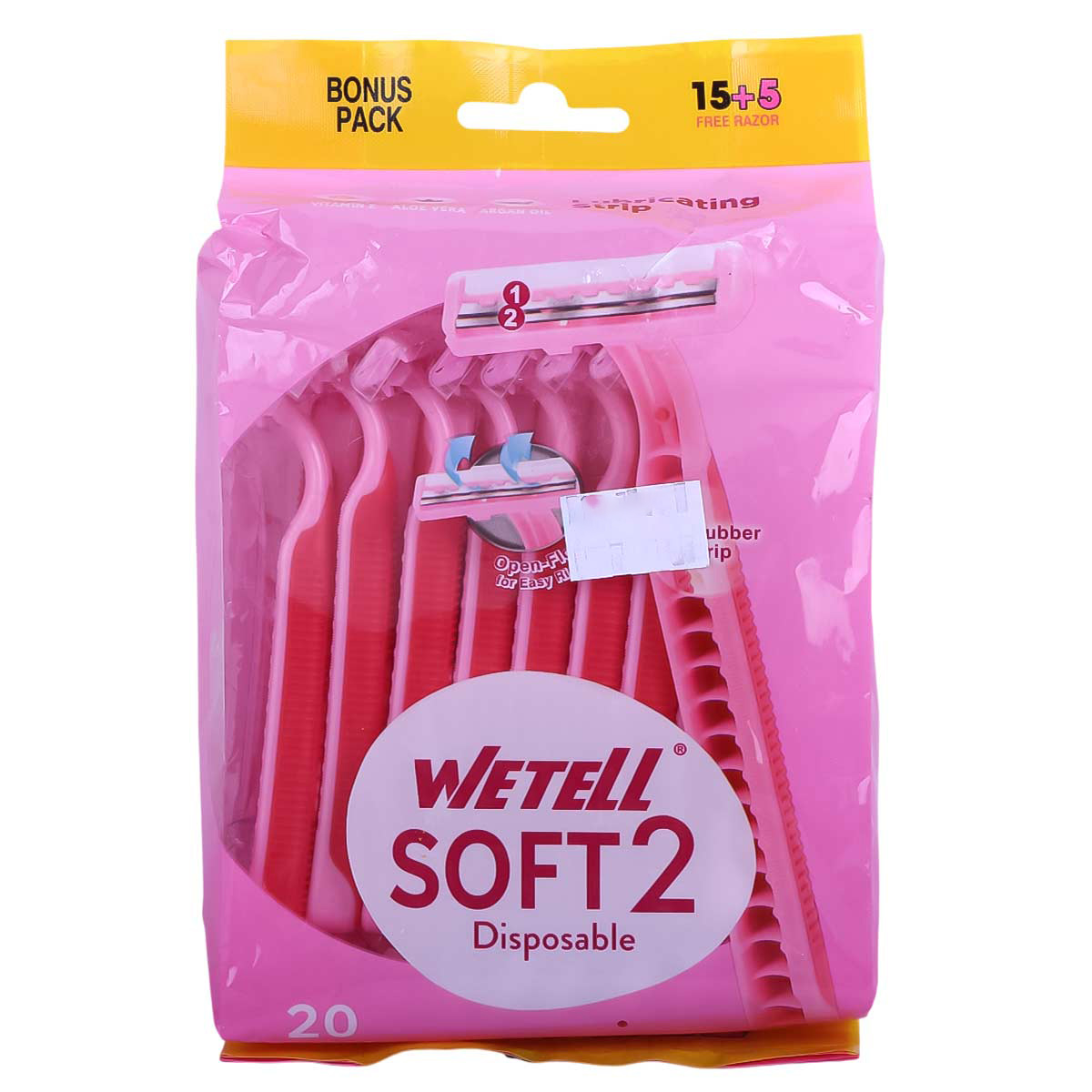 Wetell Soft 2 Disposable Ladies Razor 20 Pieces