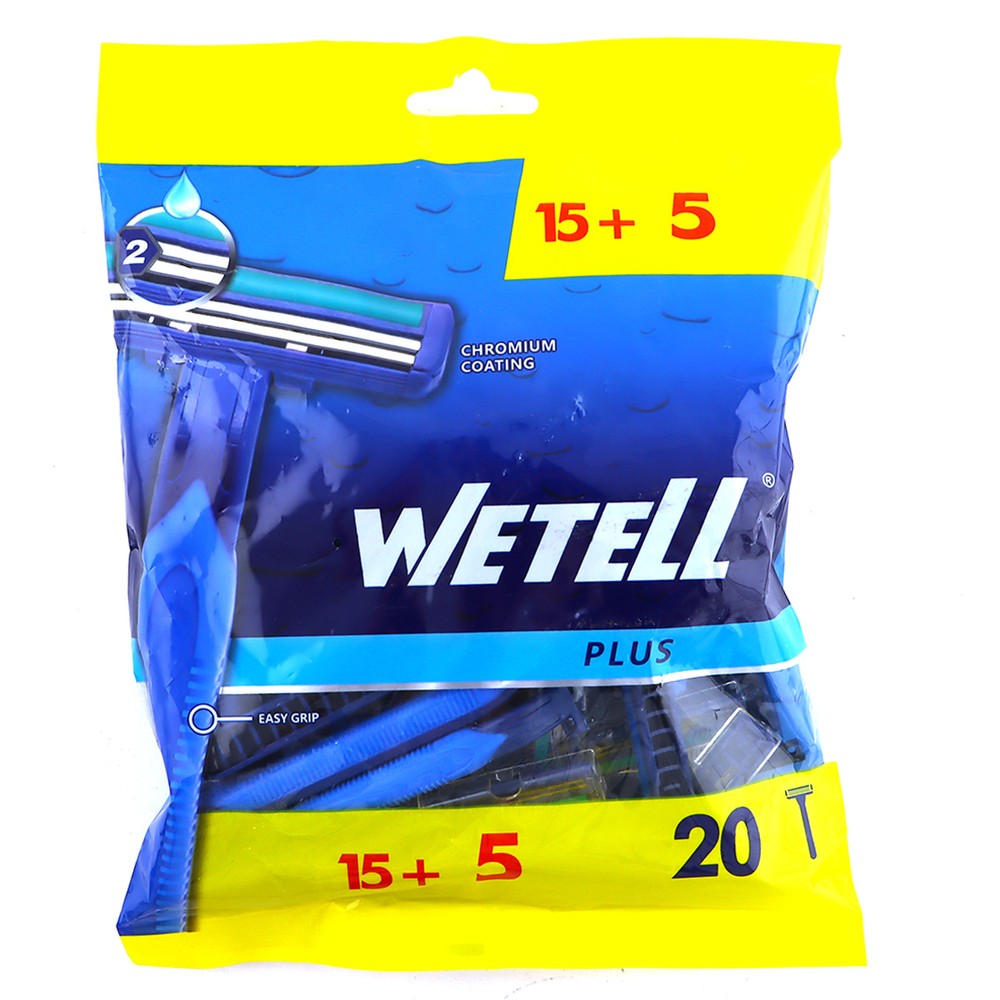 Wetell Shaving Razor Chromium Coating 20 pieces