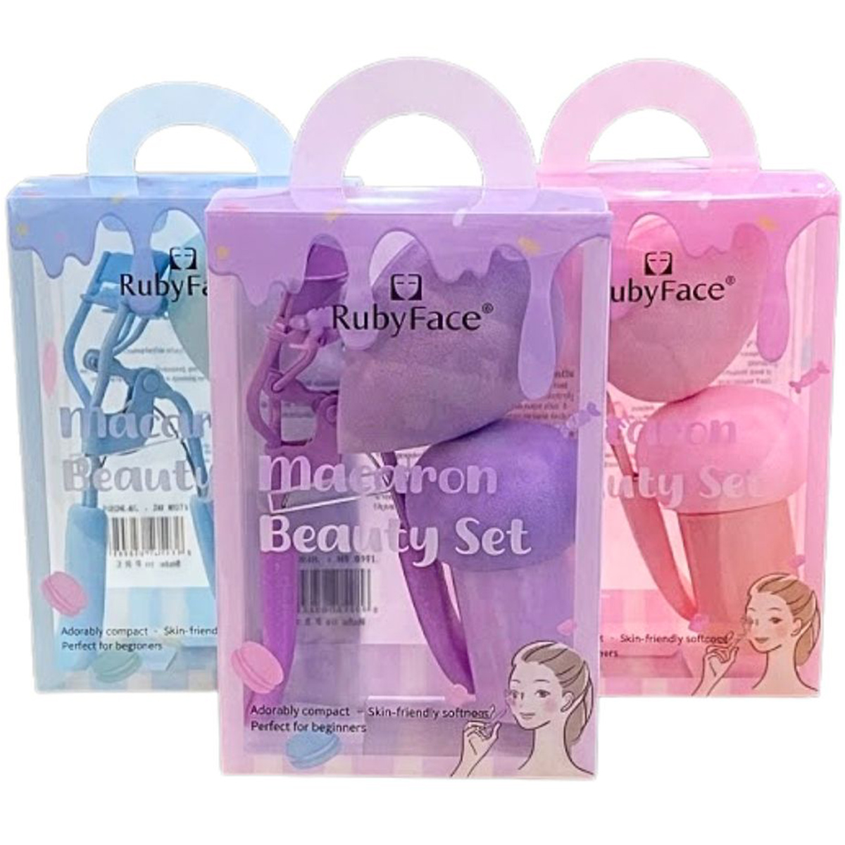 Rubyface Macaron Beauty Set Puff 3 Pieces Set