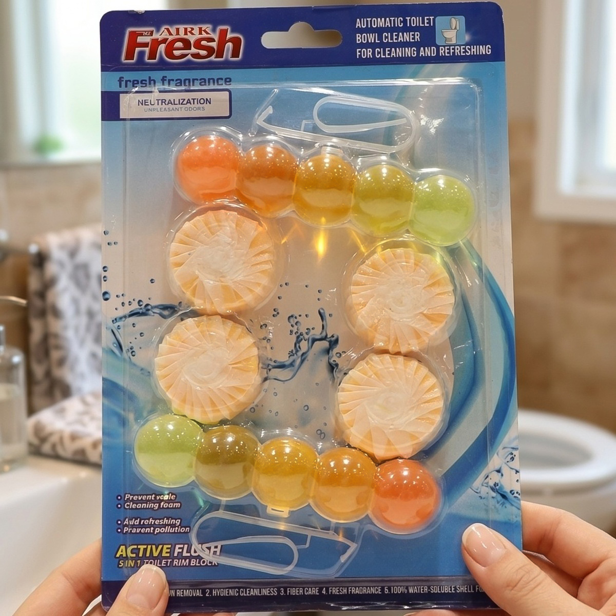 Airk Fresh Automatic Toilet Bowl Cleaner Long-Lasting Scent