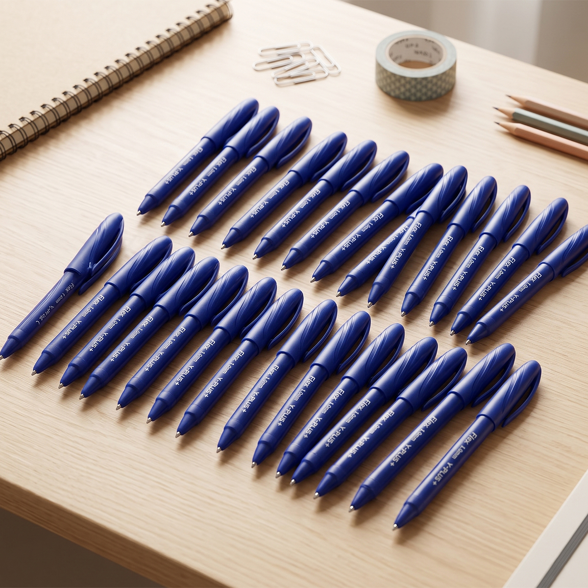 Y Plus Flex Blue Ball Pen Set 25 Pieces