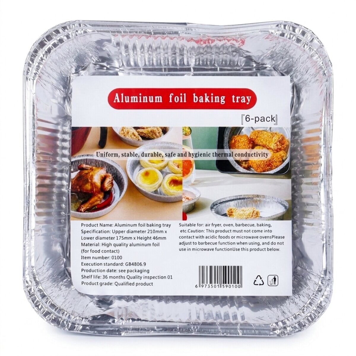 Alumium Foil Baking Tray 6 Pack