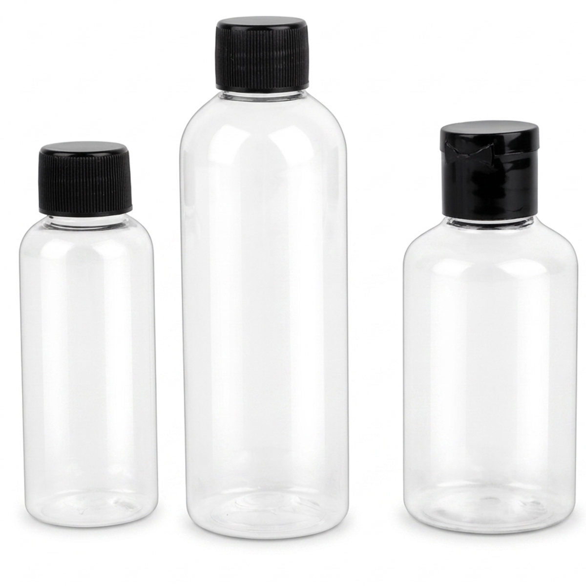 Clear Plastic Bottles Set