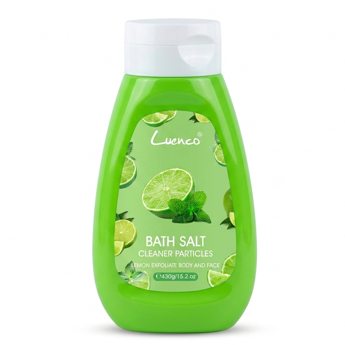 Luenco Bath Salt Cleaner Particles Lemon Exfoliate Body And Face 430g