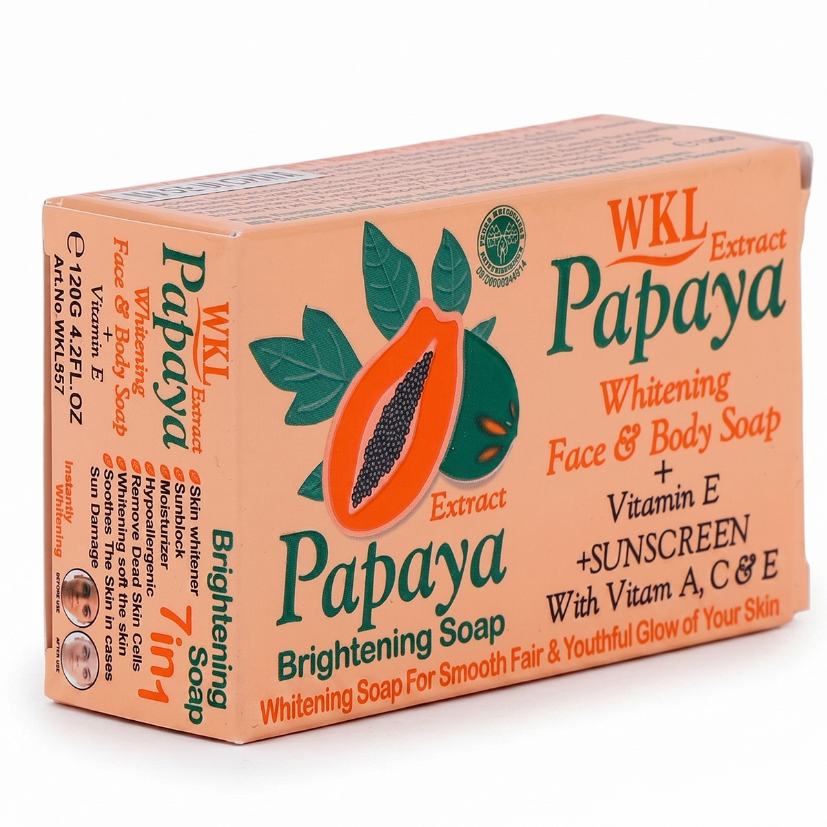 WKL Papaya Whitening Face & Body Soap 120g
