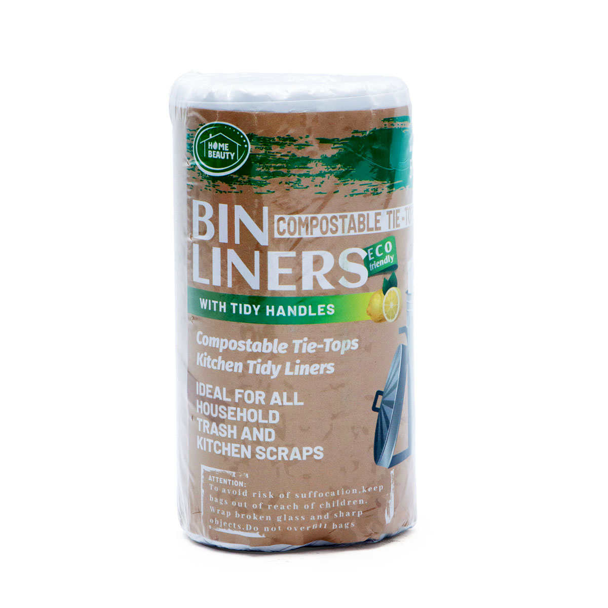 Bin Liners Compostable Tie Tops 30 Bags Pack