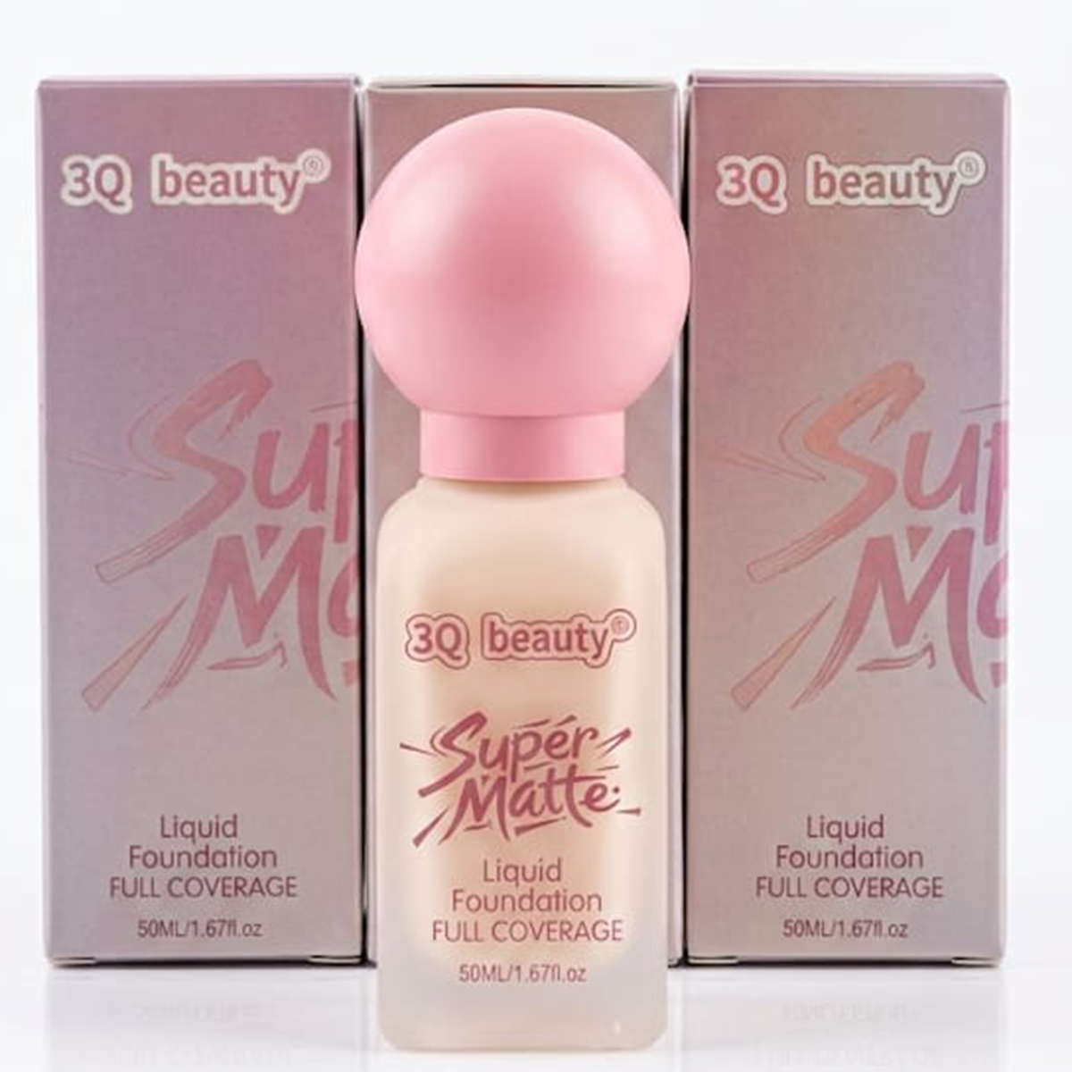3Q Beauty Super Matte Liquid Foundation Full Coverage 50ml