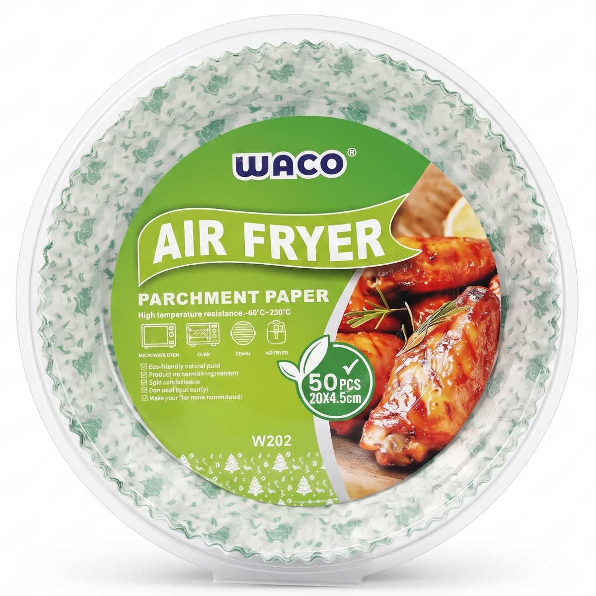 WACO Air Fryer Parchment Paper 50 Pieces