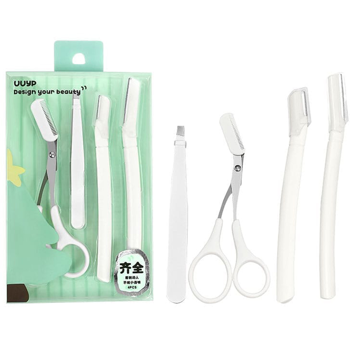 Uuyp Eyebrow Shaver Set 4 Pieces Set