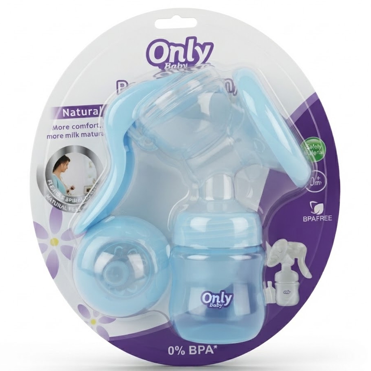 Only Baby Manual Breast Pump Blue