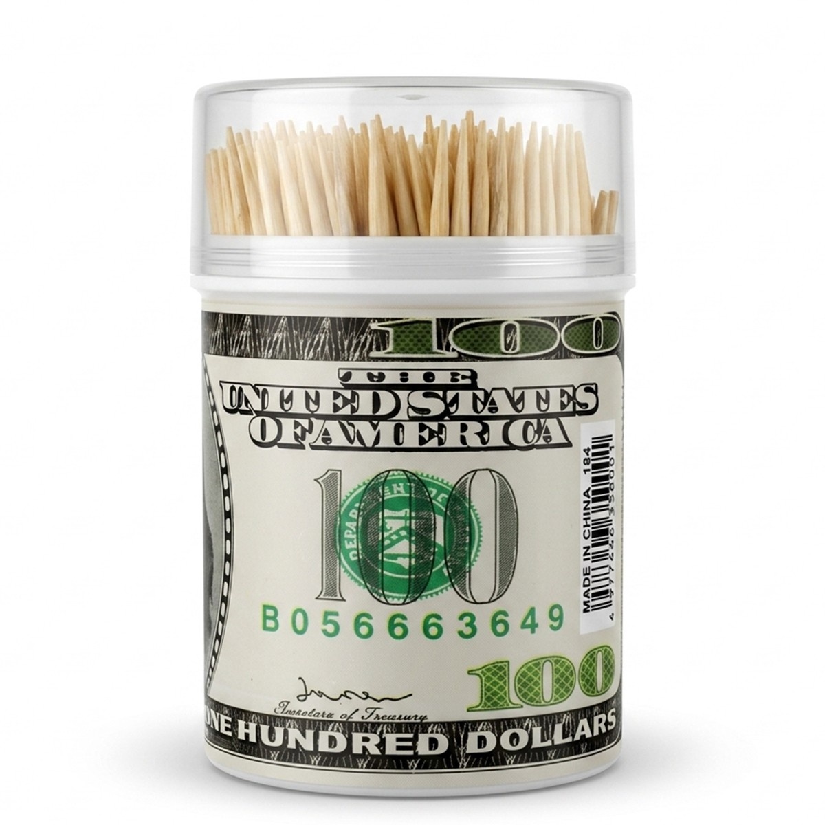 Toothpick Holder with Dollar Bill Design
