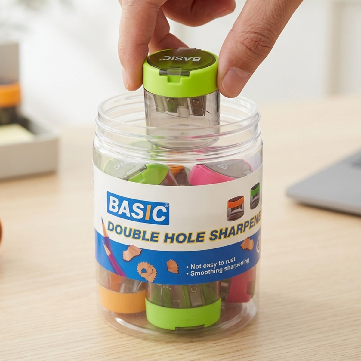 Basic Double Hole Sharpener Jar Set
