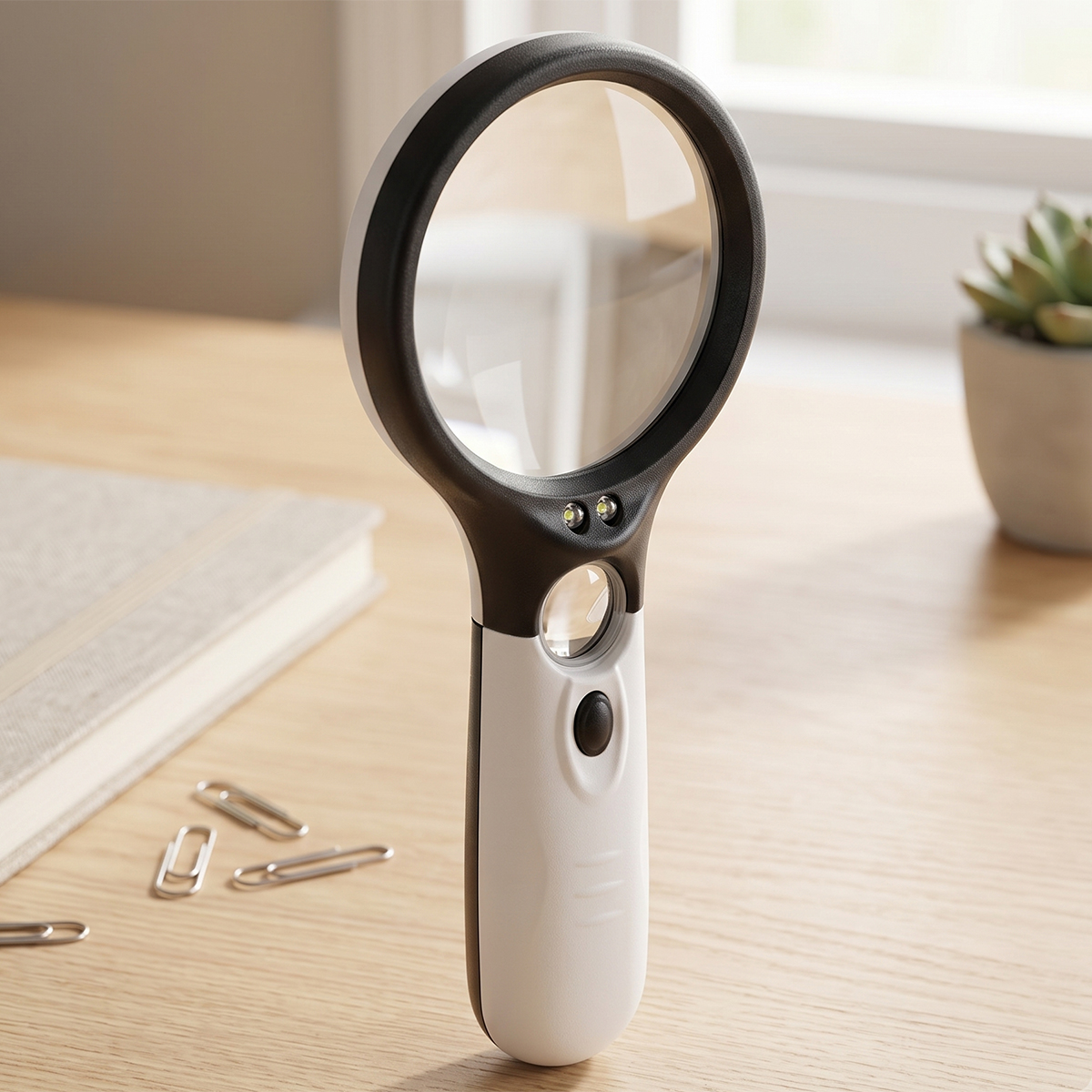 Magnifier Glass With 3 Led