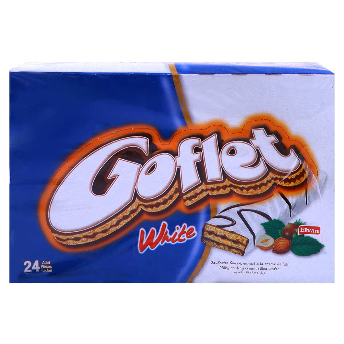 Elvan Goflet Wafer Dark 24 Pieces 1 Box