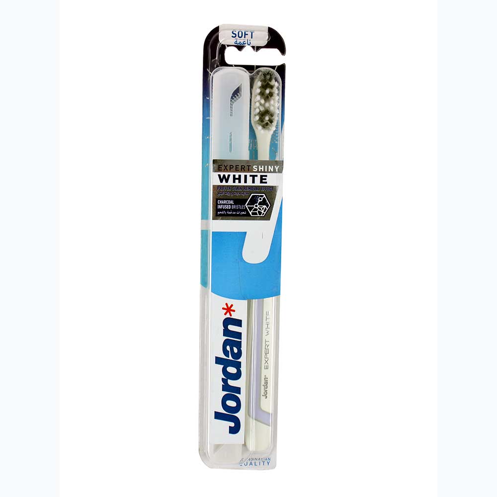 Jordan Expert Shiny White Soft Toothbrush