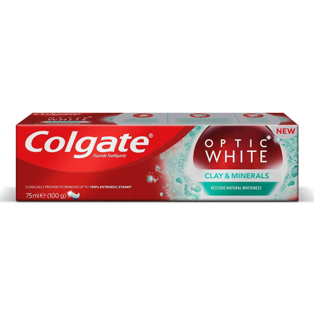 Colgate Optic White Clay & Minerals Toothpaste 75ml