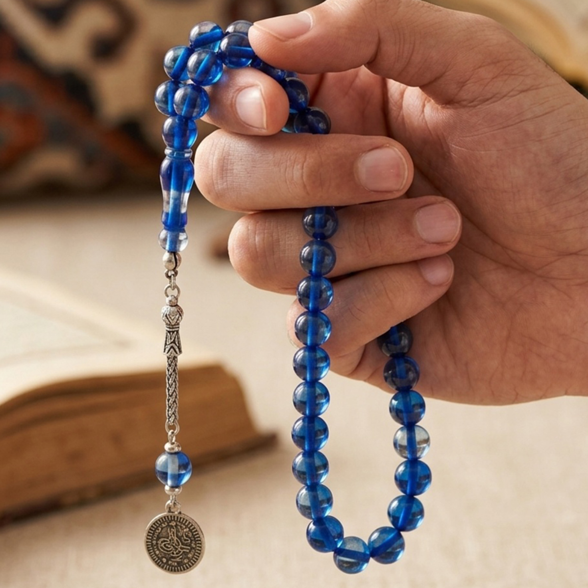 Blue Prayer Beads